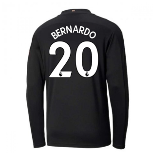 2020-2021 Manchester City Puma Away Long Sleeve Shirt (BERNARDO 20)