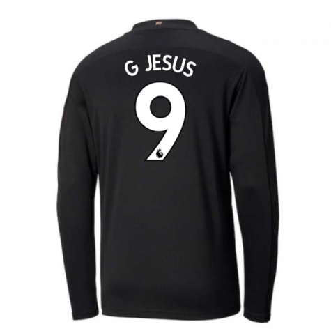 2020-2021 Manchester City Puma Away Long Sleeve Shirt (G JESUS 9)