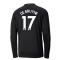 2020-2021 Manchester City Puma Away Long Sleeve Shirt (Kids) (DE BRUYNE 17)