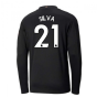 2020-2021 Manchester City Puma Away Long Sleeve Shirt (Kids) (SILVA 21)