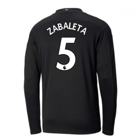 2020-2021 Manchester City Puma Away Long Sleeve Shirt (Kids) (ZABALETA 5)