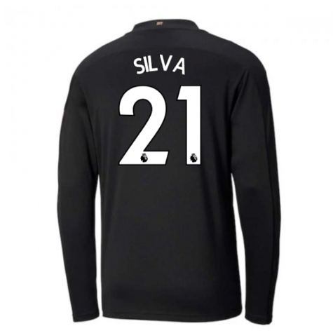 2020-2021 Manchester City Puma Away Long Sleeve Shirt (SILVA 21)