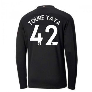 2020-2021 Manchester City Puma Away Long Sleeve Shirt (TOURE YAYA 42)