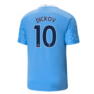 2020-2021 Manchester City Puma Home Football Shirt (DICKOV 10)
