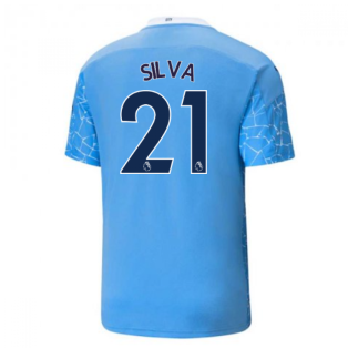 2020-2021 Manchester City Puma Home Football Shirt (SILVA 21)