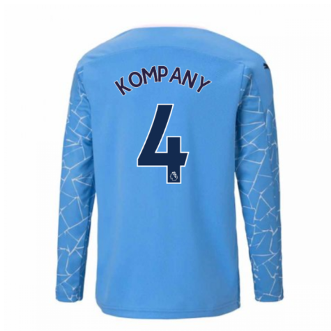 2020-2021 Manchester City Puma Home Long Sleeve Shirt (Kids) (KOMPANY 4)