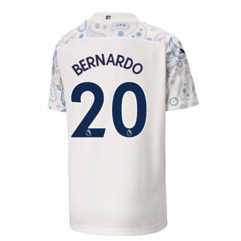 2020-2021 Manchester City Puma Third Football Shirt (Kids) (BERNARDO 20)