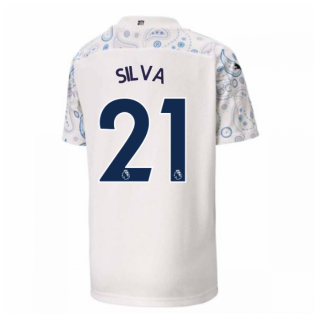 2020-2021 Manchester City Puma Third Football Shirt (Kids) (SILVA 21)