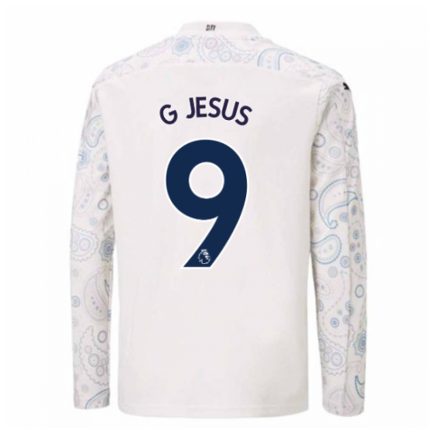 2020-2021 Manchester City Puma Third Long Sleeve Shirt (Kids) (G JESUS 9)