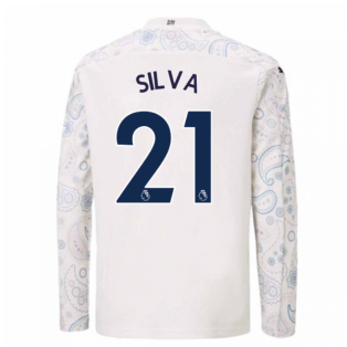 2020-2021 Manchester City Puma Third Long Sleeve Shirt (Kids) (SILVA 21)