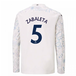 2020-2021 Manchester City Puma Third Long Sleeve Shirt (Kids) (ZABALETA 5)