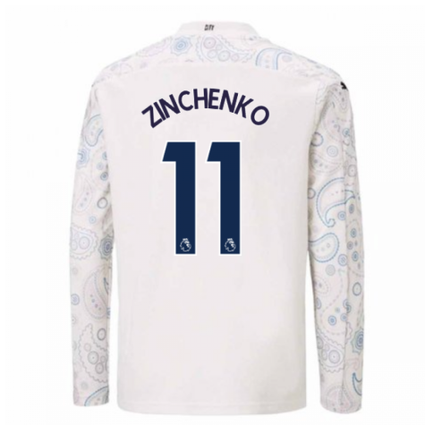 2020-2021 Manchester City Puma Third Long Sleeve Shirt (Kids) (ZINCHENKO 11)
