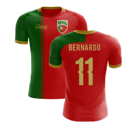 2025-2026 Portugal Flag Home Concept Football Shirt (Bernardo 11) - Kids