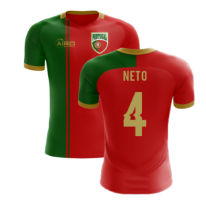 2023-2024 Portugal Flag Home Concept Football Shirt (Neto 4) - Kids