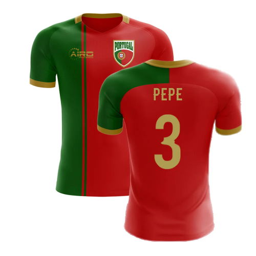 2025-2026 Portugal Flag Home Concept Football Shirt (Pepe 3) - Kids