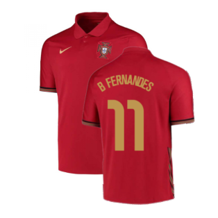 2020-2021 Portugal Home Nike Football Shirt (B Fernandes 11)
