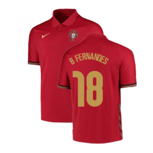 2020-2021 Portugal Home Nike Football Shirt (B Fernandes 18)