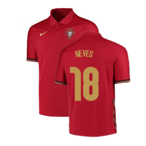 2020-2021 Portugal Home Nike Football Shirt (Neves 18)