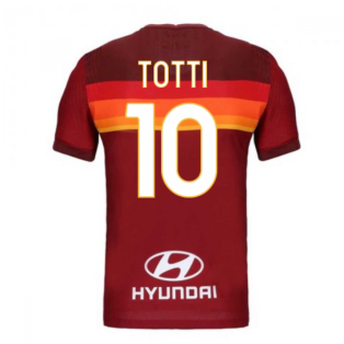 2020-2021 Roma Authentic Vapor Match Home Nike Shirt (TOTTI 10)