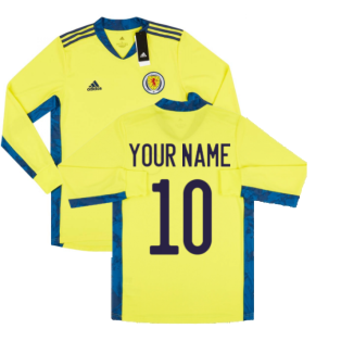 2020-2021 Scotland LS Goalkeeper Shirt (Yellow) (Your Name)