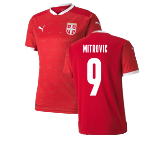 2020-2021 Serbia Home Puma Football Shirt (MITROVIC 9)