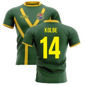 2025-2026 South Africa Springboks Flag Concept Rugby Shirt (Kolbe 14)