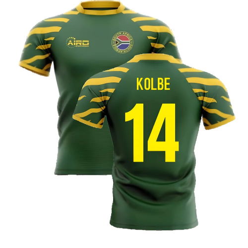 2025-2026 South Africa Springboks Home Concept Rugby Shirt (Kolbe 14)