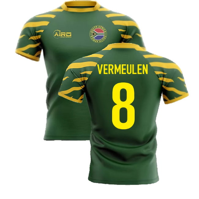 2025-2026 South Africa Springboks Home Concept Rugby Shirt (Vermeulen 8)