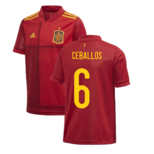 2020-2021 Spain Home Adidas Football Shirt (Kids) (CEBALLOS 6)
