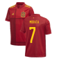 2020-2021 Spain Home Adidas Football Shirt (Kids) (MORATA 7)