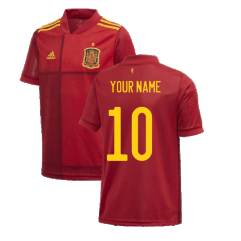2020-2021 Spain Home Adidas Football Shirt (Kids) (Your Name)