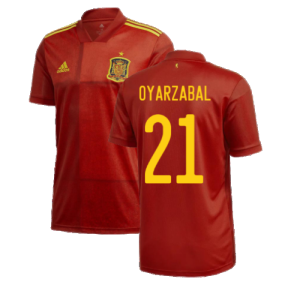2020-2021 Spain Home Adidas Football Shirt (OYARZABAL 21)