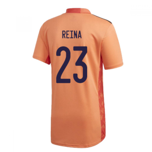 2020-2021 Spain Home Adidas Goalkeeper Shirt (Orange) (Reina 23)