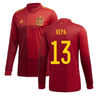 2020-2021 Spain Home Adidas Long Sleeve Shirt (KEPA 13)