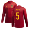 2020-2021 Spain Home Adidas Long Sleeve Shirt (PUYOL 5)
