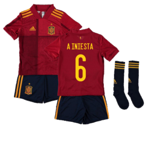2020-2021 Spain Home Adidas Mini Kit (A INIESTA 6)