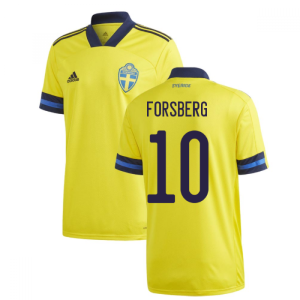 2020-2021 Sweden Home Adidas Football Shirt (FORSBERG 10)