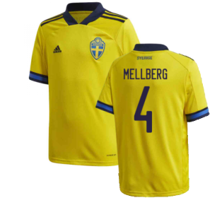 2020-2021 Sweden Home Adidas Football Shirt (Kids) (MELLBERG 4)