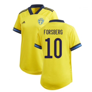 2020-2021 Sweden Home Adidas Womens Shirt (FORSBERG 10)