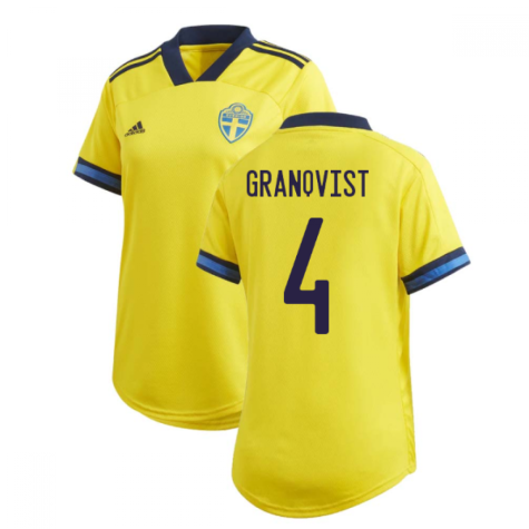2020-2021 Sweden Home Adidas Womens Shirt (GRANQVIST 4)