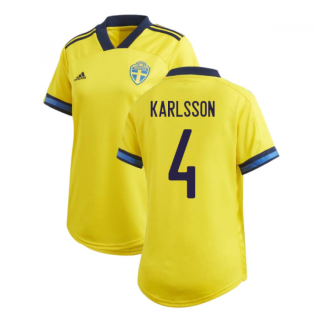 2020-2021 Sweden Home Adidas Womens Shirt (KARLSSON 4)
