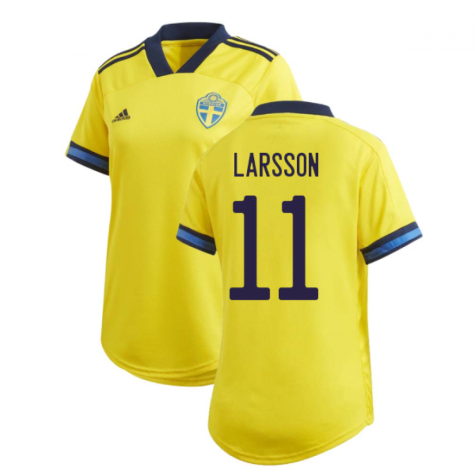 2020-2021 Sweden Home Adidas Womens Shirt (LARSSON 11)