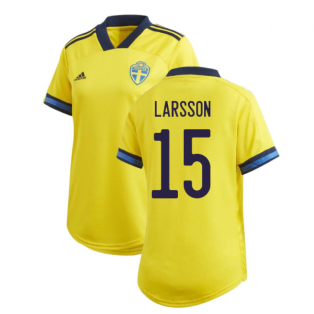 2020-2021 Sweden Home Adidas Womens Shirt (LARSSON 15)