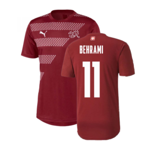 2020-2021 Switzerland Stadium Jersey (Pomegranate) (BEHRAMI 11)