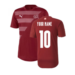 2020-2021 Switzerland Stadium Jersey (Pomegranate) (Your Name)