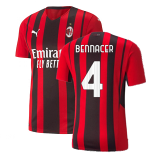 2021-2022 AC Milan Authentic Home Shirt (BENNACER 4)