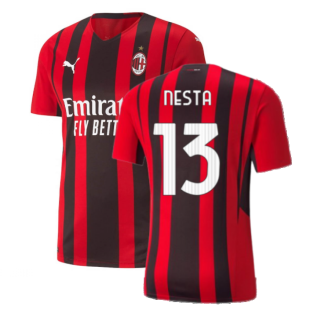 2021-2022 AC Milan Authentic Home Shirt (NESTA 13)