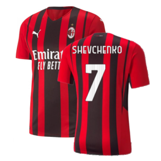 2021-2022 AC Milan Authentic Home Shirt (SHEVCHENKO 7)