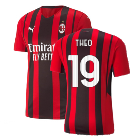 2021-2022 AC Milan Authentic Home Shirt (THEO 19)