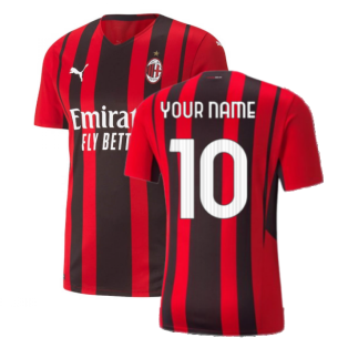2021-2022 AC Milan Authentic Home Shirt (Your Name)